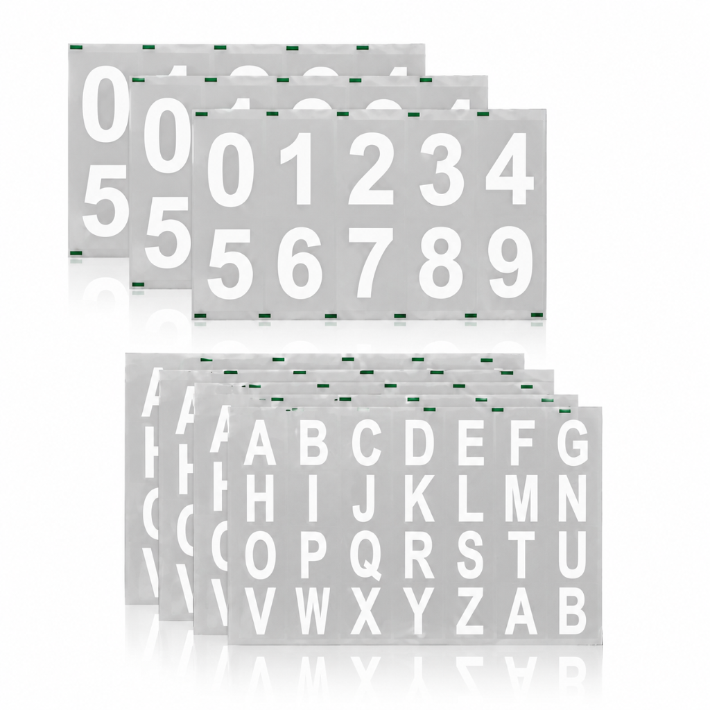 White Reflective Plate Stickers