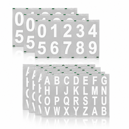 White Reflective Plate Stickers