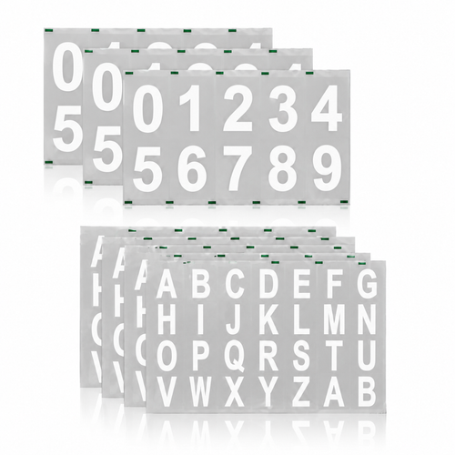 White Reflective Plate Stickers